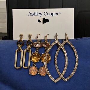 Ashley Cooper Dangle earrings set of 3 NWT